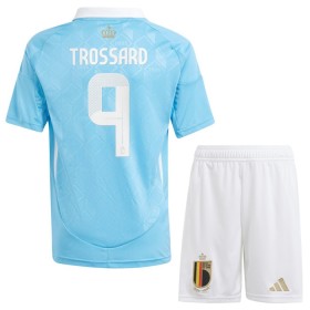 Virallinen pelipaita Belgia Trossard 9 Vieras Euro 2024 Lyhythihainen - Lasten ( + Lyhyet housut )